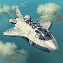 a sharp shapaceship by studio ghibli 4 k