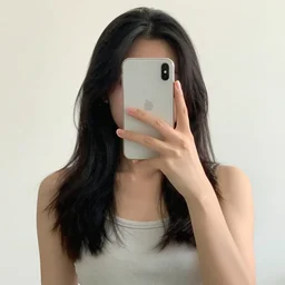 pov shot of the viewer taking a mirror selfie
