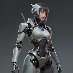a digital painting of robot woman cyberpunk art by ruan jia, zbrush central contest winner, fantasy art, artstation hd, zbrush, polycount