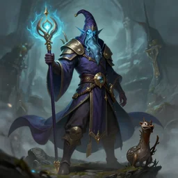 level 14 illusion wizard in the style of D&D character art, fantasy art