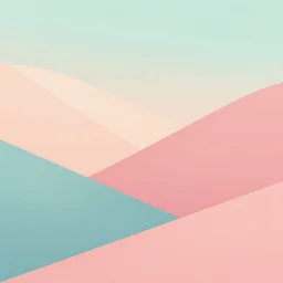 simplistic geometric background landscape art with beautiful and stunning pastel color palette