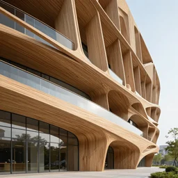 futuristic timber details for a building