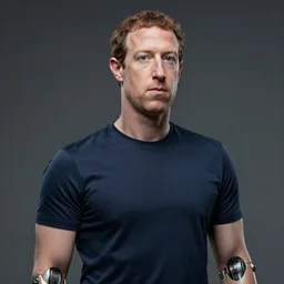 mark zuckerberg as an eerie prototype uncanny valley android