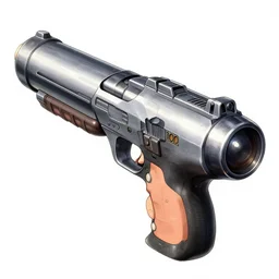 Plasma gun concept art, manga style