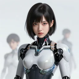 portrait robot girl in a cyborg suit, trending on artstation, pixiv, 8 k ultra hd, stanley artgerm lau, wlop, rossdraws, james jean marc simonetti ruan jia and mandy jurgens and artgerm and william - adolphe bouguerea sakimichan