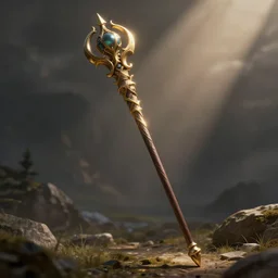 magical staff, unreal engine, higly detailed,