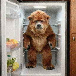 bigfoot hiding inside a refrigerator