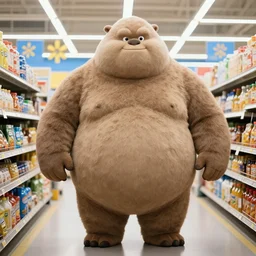 photograph of big chungus in walmart