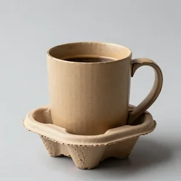 a coffee mug made of cardboard