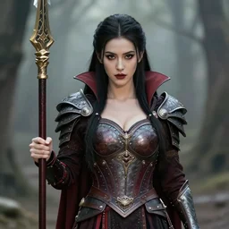 photo of a real-life beautiful female vampire warrior
