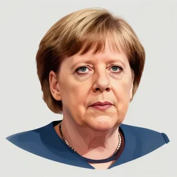 concept art of angela merkel, vector art, by grzegorz domaradzki, brush hard, highly detailed, artstation, high quality