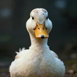 superior duck looks down upon you with contempt, pov, cgsociety, dramatic angle, vfx, cinematic lighting, hdr, 8 k, surreal, antropomorphic