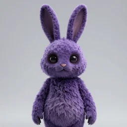 a mascot of a purple bunny,creepy,eerie,scary,realistic
