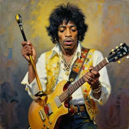 painting of jimi hendrix by leonid afremov