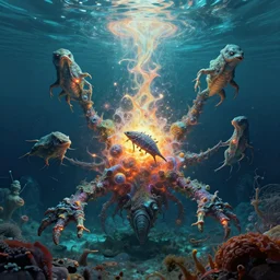 creatures infusion gravitational image underwater astrophotography indiegamedev sumptuous contemporaryart sukh nanop submerged [... ] natgeo fractal apocalyptic illustration groundwater venetian