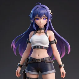 Extremely detailed render of a 3D anime girl, Unreal Engine 8k wallpaper