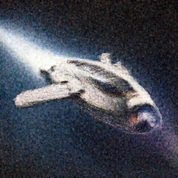 A vorpal spaceship cruising on the slipstream in deep space, digital art