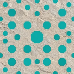 pixel stone texture with large teal dots