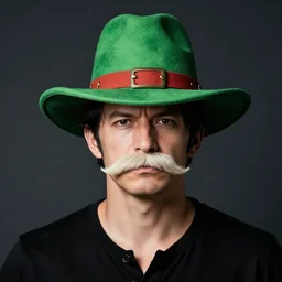 artist and actor kevin page. white beard and moustache. green hat. dark room. portrait. photorealistic. incredible. dramatic. surrealistic painting. 7 0 s photo. cool sunglasses. long white hair. dark room. crazy artist