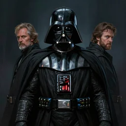 darth vader, as a brooding figure of the dark caught in the never - ending push and pull between good and evil diffuse lighting, fantasy, intricate, highly detailed, lifelike, photorealistic, digital painting, artstation, illustration, concept art, smooth, sharp focus, art by john collier and albert aublet and krenz cushart