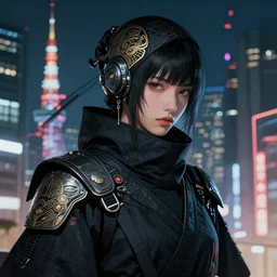 portrait of a cyberpunk ninja, futuristic cyberpunk tokyo night, sci - fi and fantasy, intricate and very beautiful, highly detailed, digital painting, artstation, concept art, smooth and sharp focus, illustration, art by tian zi and wlop and alphonse mucha