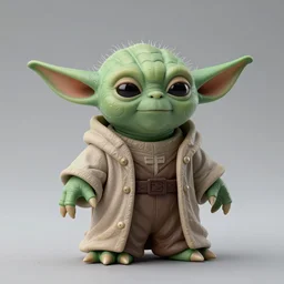 accurate detail middle eastern yoda!!! nendoroid!!! figurine, studio lighting, grey background, no shadow, trending on artstation, 8 k, highly detailed!!!