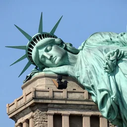 sleeping statue of liberty