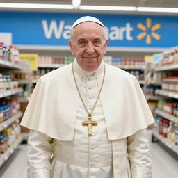 the pope in a Walmart, GTA V gameplay screenshot, sharp, Unreal Engine 5, very detailed shading