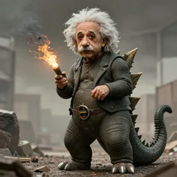 albert einstein as a kaiju