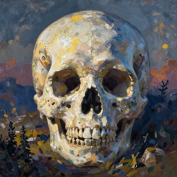 skull mountain painting by vereshagin