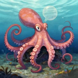 main with a long octopus arm