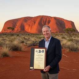 stan grant at uluru Australia outback award winning photograph