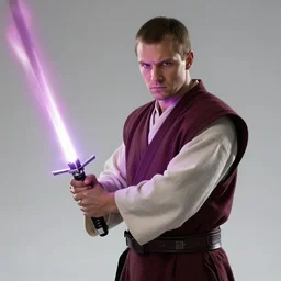 jedi accidentally holding his lightsaber by the wrong end