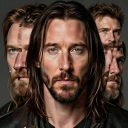 keanu reeves as a dnd barbarian, closeup portrait by gaston bussiere, j. c. leyendecker, craig mullins, donato giancola, greg rutkowski, symmetry!!, realistic face