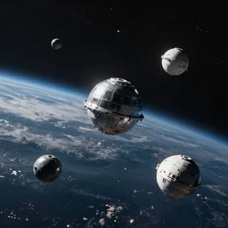 concept art, deep space exploration, drifting in space, the expanse, dreamy, very large scales, cinematic lighting, 4k, widescreen ratio, in the style of simon stalenhag