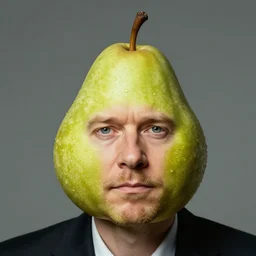 a portrait of gary oldman as a pear, his head is a pear, pear for a head, pear fruit, green pear face, trending on artstation