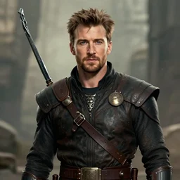 chris evans portrait as a dnd character fantasy art.