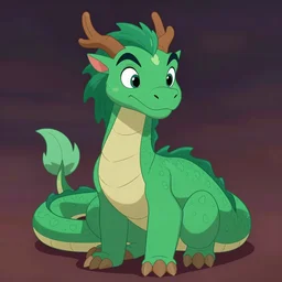 Portrait of the emerald Dragon Ouroboros in the style of  Disney, toon aesthetic, stylized character, 3d render, Trending on artstation , HD quality, dramatic light, octane