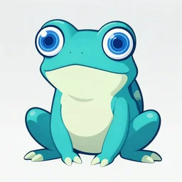 cyan spirit axie pet with hypnotic spiral eyes, hypnofrog, fantasy, style artstation, studio ghibli, octane render, clean cel shaded vector art, unreal engine 6, epic game graphics, fantasy, conceptual art, ray tracing