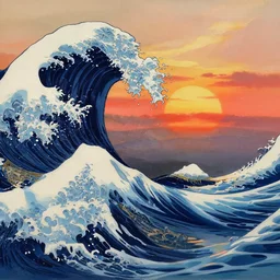 sharp focus, breath taking beautiful, aesthetically pleasing, gouache ocean waves ripples, sea foam, sunset, digital concept art background by hayao miyazaki and studio ghibli, fine art, ambient lighting, hdr, 4 k, 8 k, cinematic, high quality art, award winning, dynamic, energetic, lively, elegant, intricate, highly detailed, richly textured, rich vivid color, masterpiece.