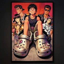 the notorious b. i. g. as a pair of crocs, shaded lighting poster by magali villeneuve, artgerm, jeremy lipkin and michael garmash, rob rey and kentaro miura style, trending on art station
