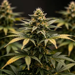 material study, flowering cannabis plants