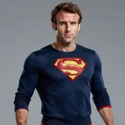 emmanuel macron superhero, highly detailed, digital art, sharp focus, trending on art station