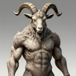 humanoid figure monster with goat horns, highly detailed, digital art, sharp focus, trending on art station, kentaro miura manga art style
