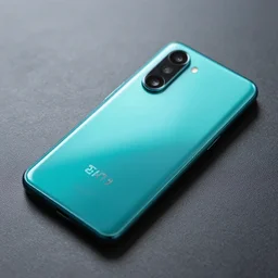 a bezel - less teal android phone