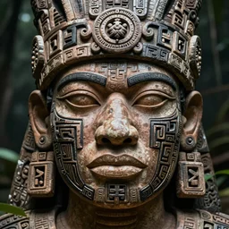ancient mayan jungle face tattoo pattern concept, glagolitic glyph, intricate artwork by ,James Jean, Noah Bradley, very coherent artwork, cinematic, hyper realism, high detail, octane render, unreal engine, 8k, High contrast, higly detailed black ink outline
