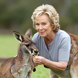 betty white in australia eating a kangaroo