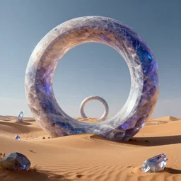 crystal desert with huge rings like Orr environment concept art matte painting by Theo Prins and Ruan Jia