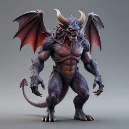 monster demon, 3 d rendered