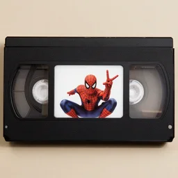 old vhs still frame fom a spiderman movie